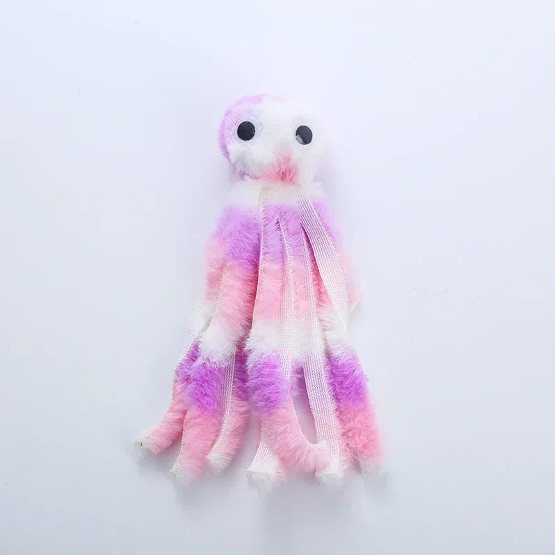 Pet Plush Toy Cat Catnip Octopus Shape Toy Bite Resistant Interactive Pet Cat Plaything Dog Teeth Cleaning Chew Toy Pet Supplies