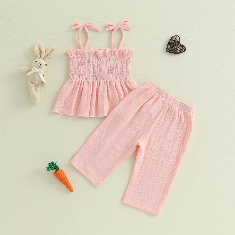 Adorable Baby Girl Spring Outfits Floral Print Ruffle Sleeve Top with Bowknot Shorts 2 Piece Set for Easter