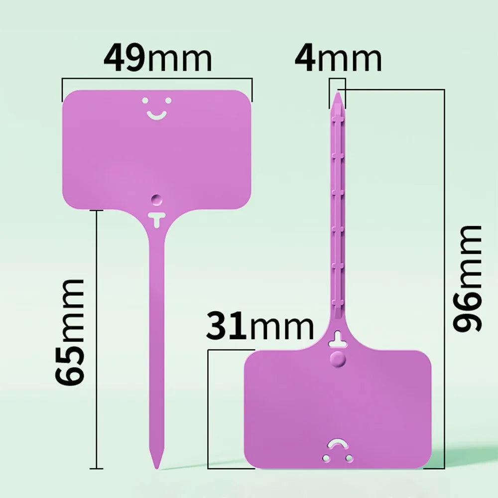 100Pcs T-type Sign Tags Garden Plant Labels Colorful Garden Decoration Name Tag Plastic Waterproof Plastic Marker Tags