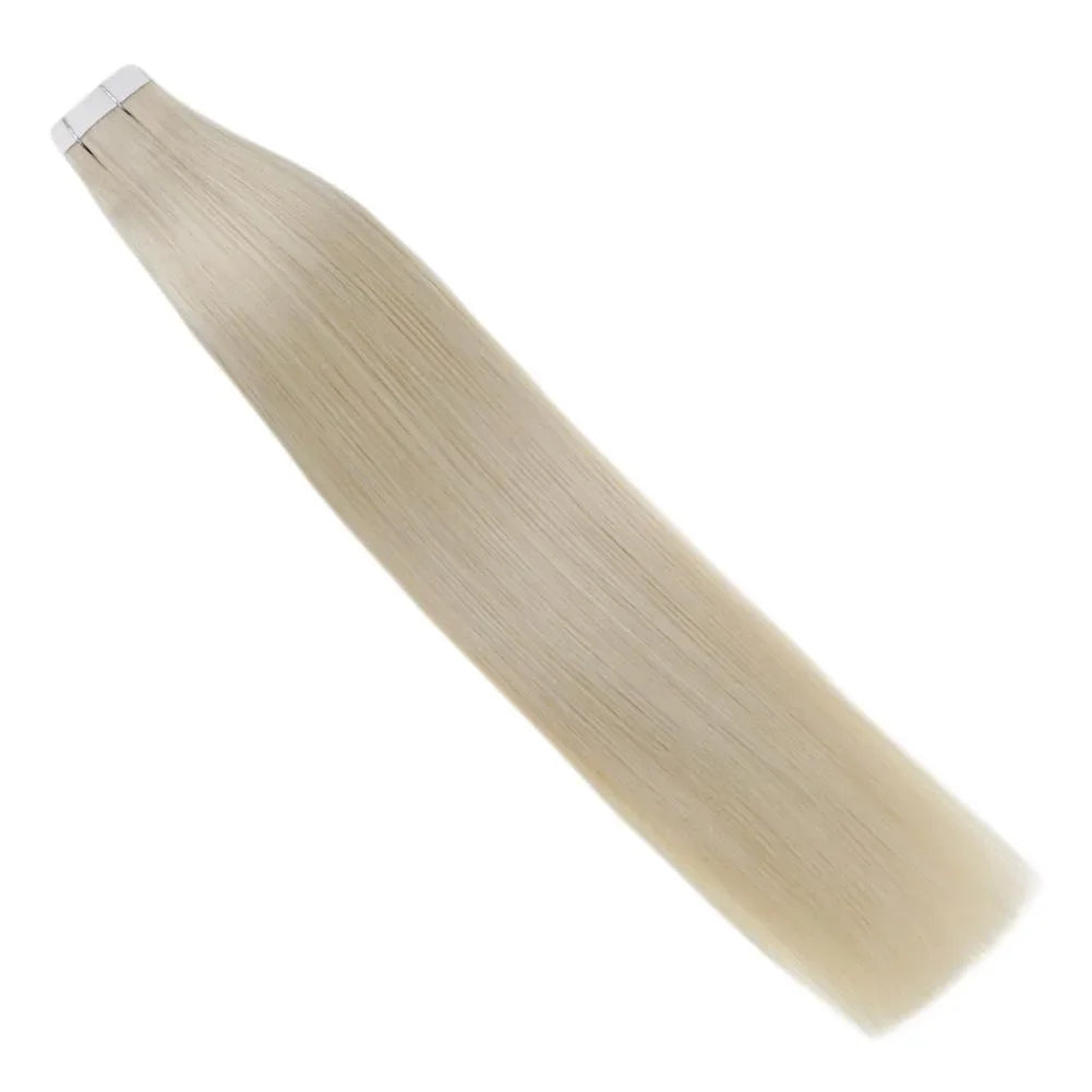 Laavoo Tape in Human Hair Extensions Real Brazilian Hair Straight Natural 100% Real Human Hair Pure Color 12-24inch Tape in Hair