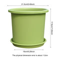 Thickened Resin Flowerpot With Tray Big Vase Rose Hydrangea Planting Pot Home Balcony Decoration Four Seasons Gardening Supplies