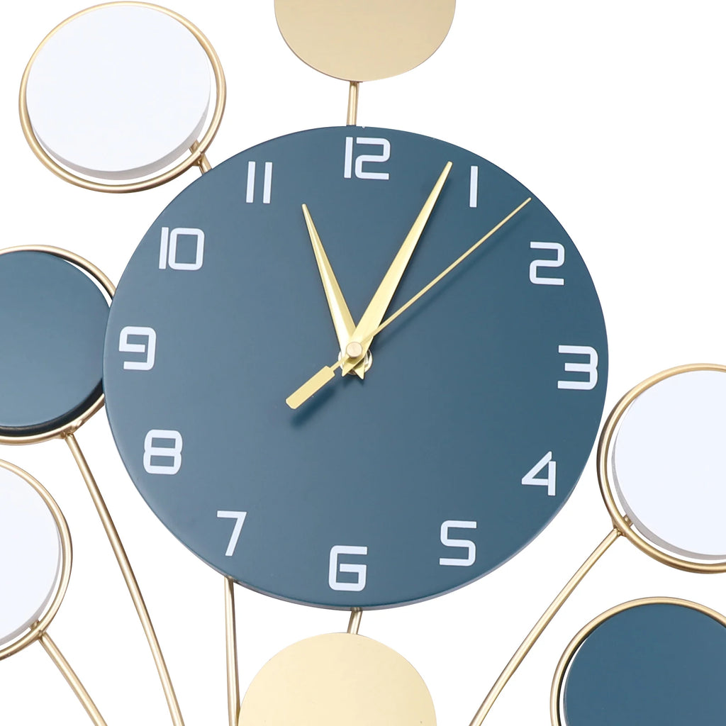 Large Wall Clock Without Drilling Battery Operated Silent, Hot Air Balloon Decor, Simple Clock