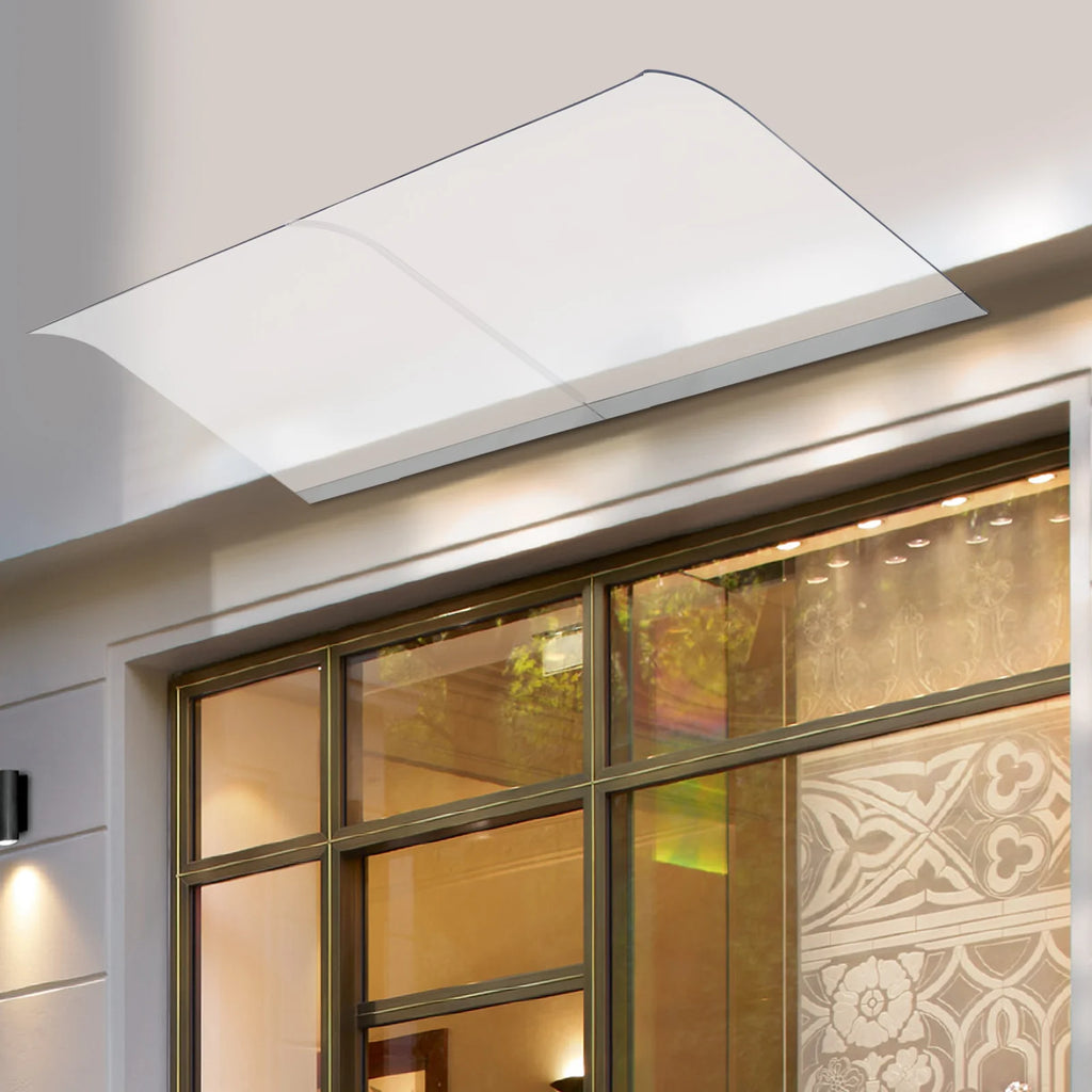 Clear Rain Shelter Cover,PET Rust-Resistant Window Wall Mounted Awning Front Door Canopy,for Entrances,Bike,Gazebos,Balcony