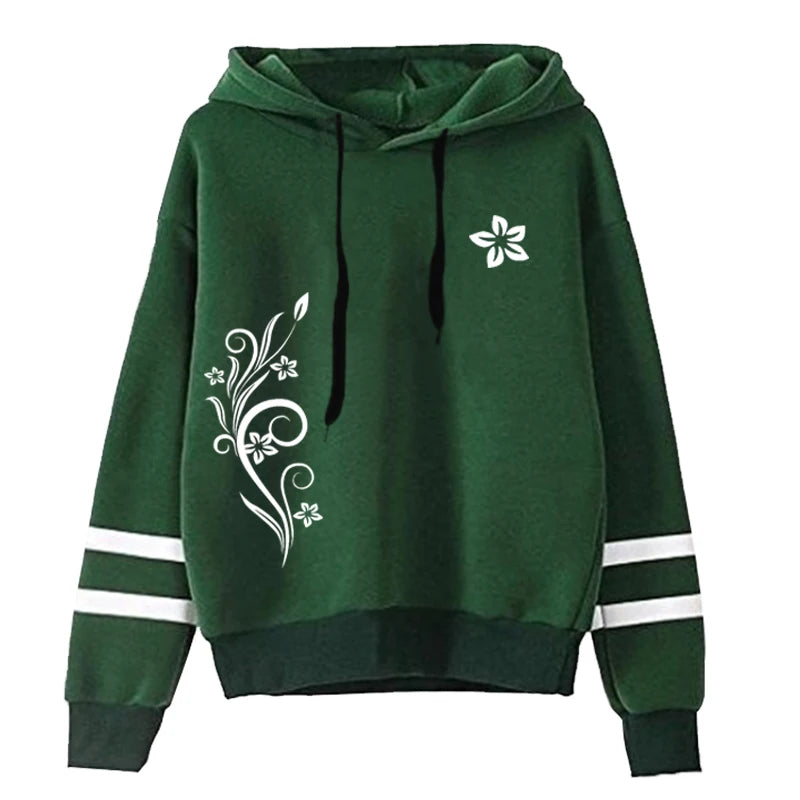 New in Womens Tracksuit Vintage Pattern Printing Sweatshirt Pants Set and Single Pcs Stripe Hoodies Casual Womens Clothing 2025