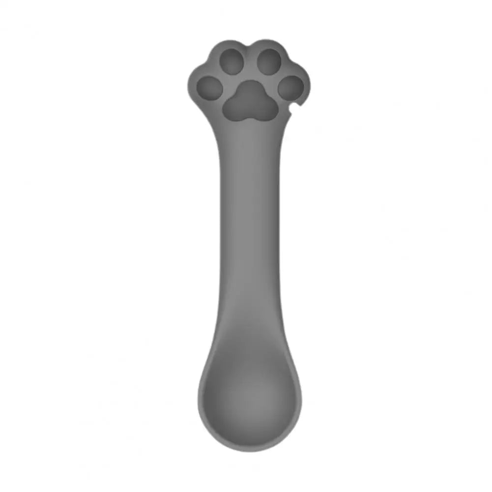 Pet Canned Spoon Adorable Lovely Paw Design Silicone Cat Food Can Lid Cover Spoon Jar Opener Puppy Feeding Food Scoop