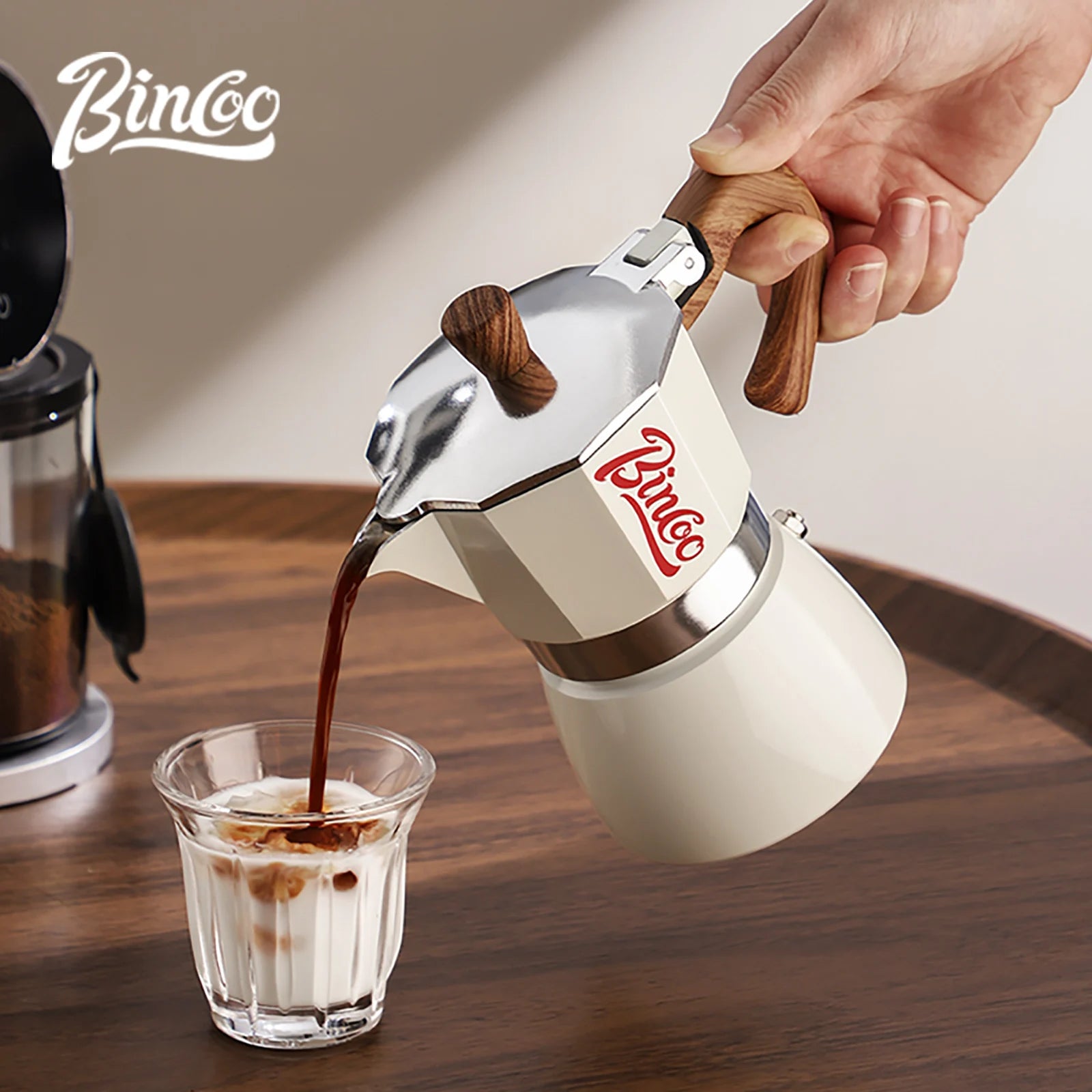 Bincoo Mocha Moka Coffee Pot Aluminum Espresso Maker Italian Coffee Professional Home Barista Accessories Coffee Tools 300ml