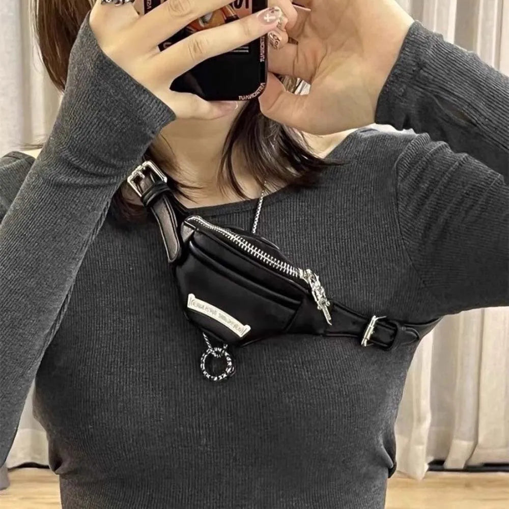 New Fashion Personalized Wrist Bag Y2K Style Coin Purse Spicy Girl Style Premium Niche Design Wrist Bag, Waist Bag for Woman