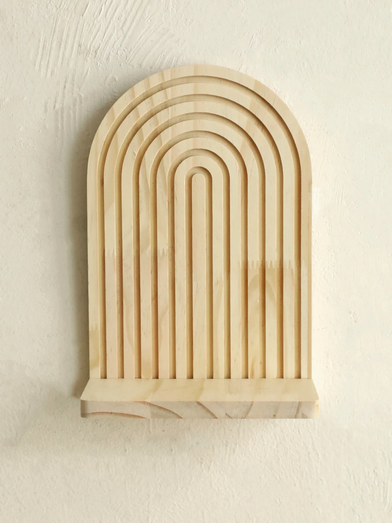 1pc Wooden Wall Shelves Boho Rustic Arch Floating Wall Mounted Shelf Plants Holder Vase Display Stand Home Decor Storage Rack