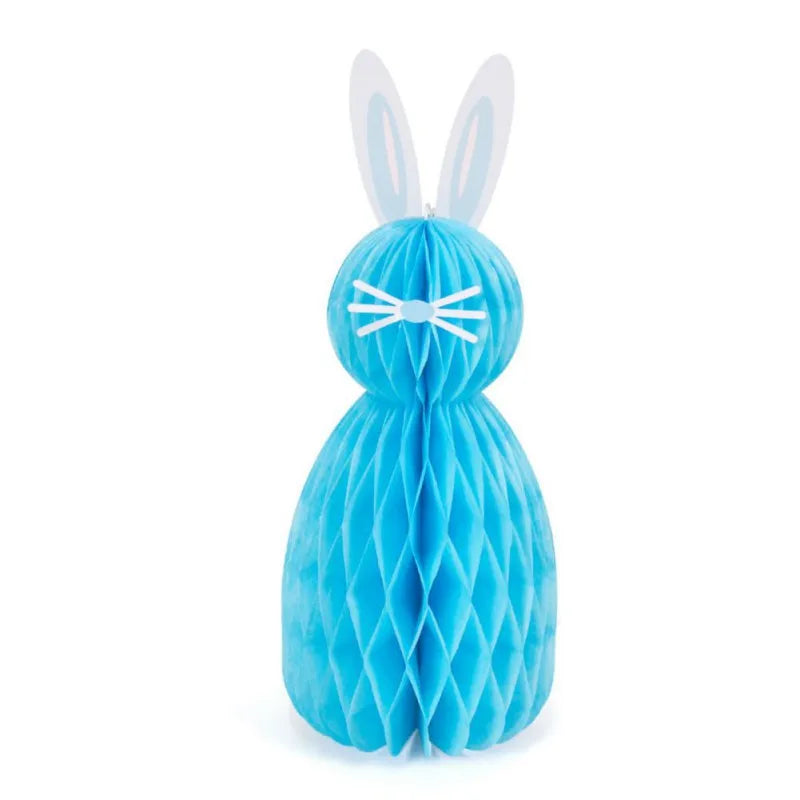Easter Colorful Honeycomb Rabbit Hanging Paper Decoration Easter 3D Honeycomb Paper Egg Ball Easter Theme Party Decoration
