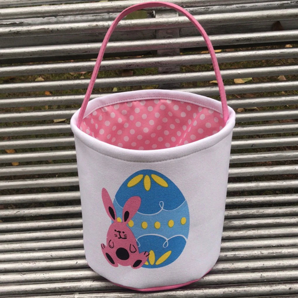 Bunny Bag Easter Basket Convenience Holiday Buckets   Kids Supplies Decorative Assorted Patterns Tail Footprint Handle Bags