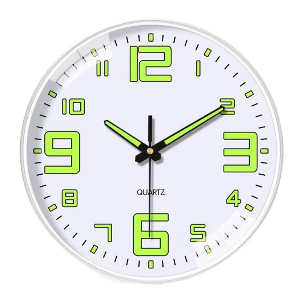 8Inch Silent Non-Ticking Wall Clocks Battery Operated Silent Light Up Wall Clocks for Living Room Bedroom Kitchen Bathroom Decor