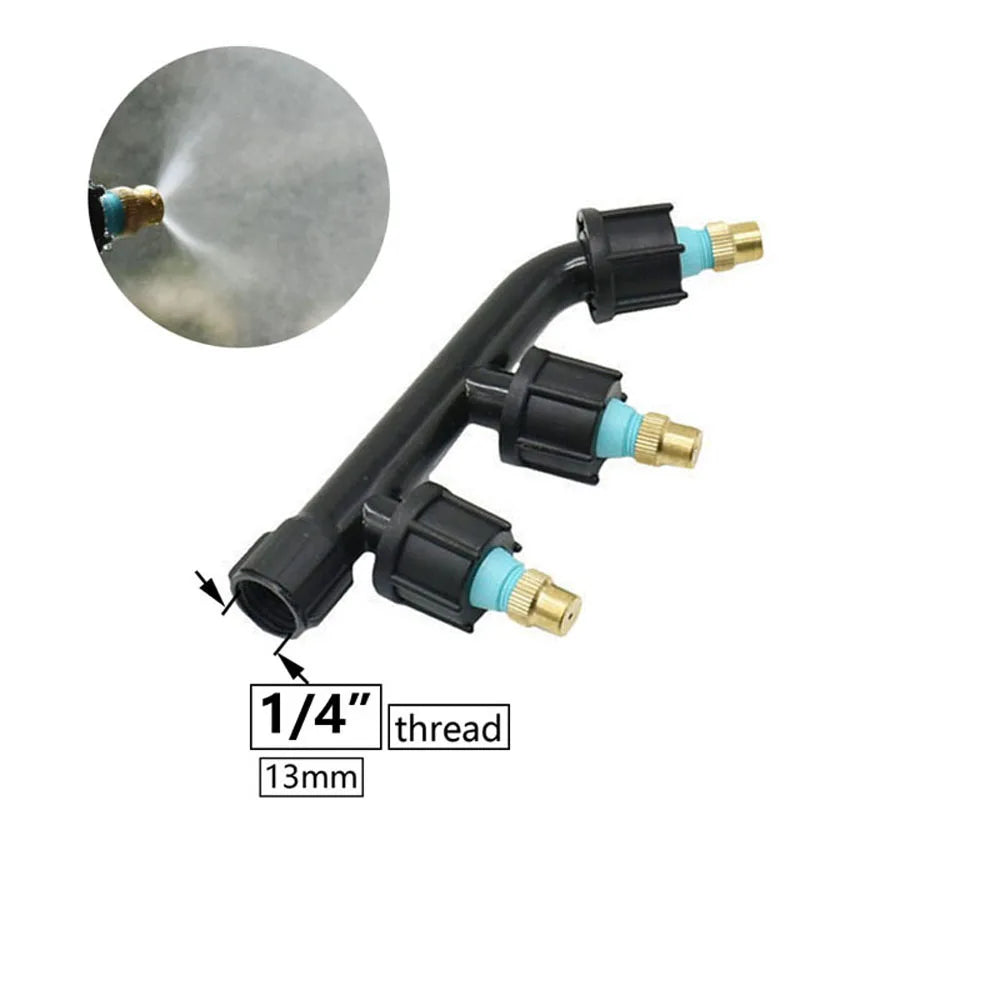 Agricultural Atomizing Sprayer Mist Nozzle Single/Double/Three Nozzle Head Garden Lawn Irrigation Pesticide Spraying Sprinkler