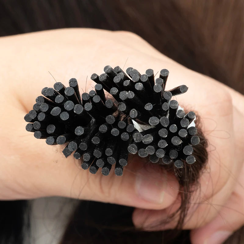 MRS HAIR I Tip Hair Extensions Real Human Hair Pre Bonded Micro Beads Hair Capsules Microlink Capsules Hair