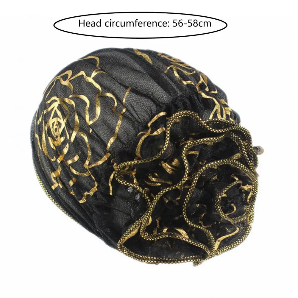Stylish Hair Loss Scarf Hat Headwear Women Hat Fashion Print Breathable Mesh Headwrap  Super Soft