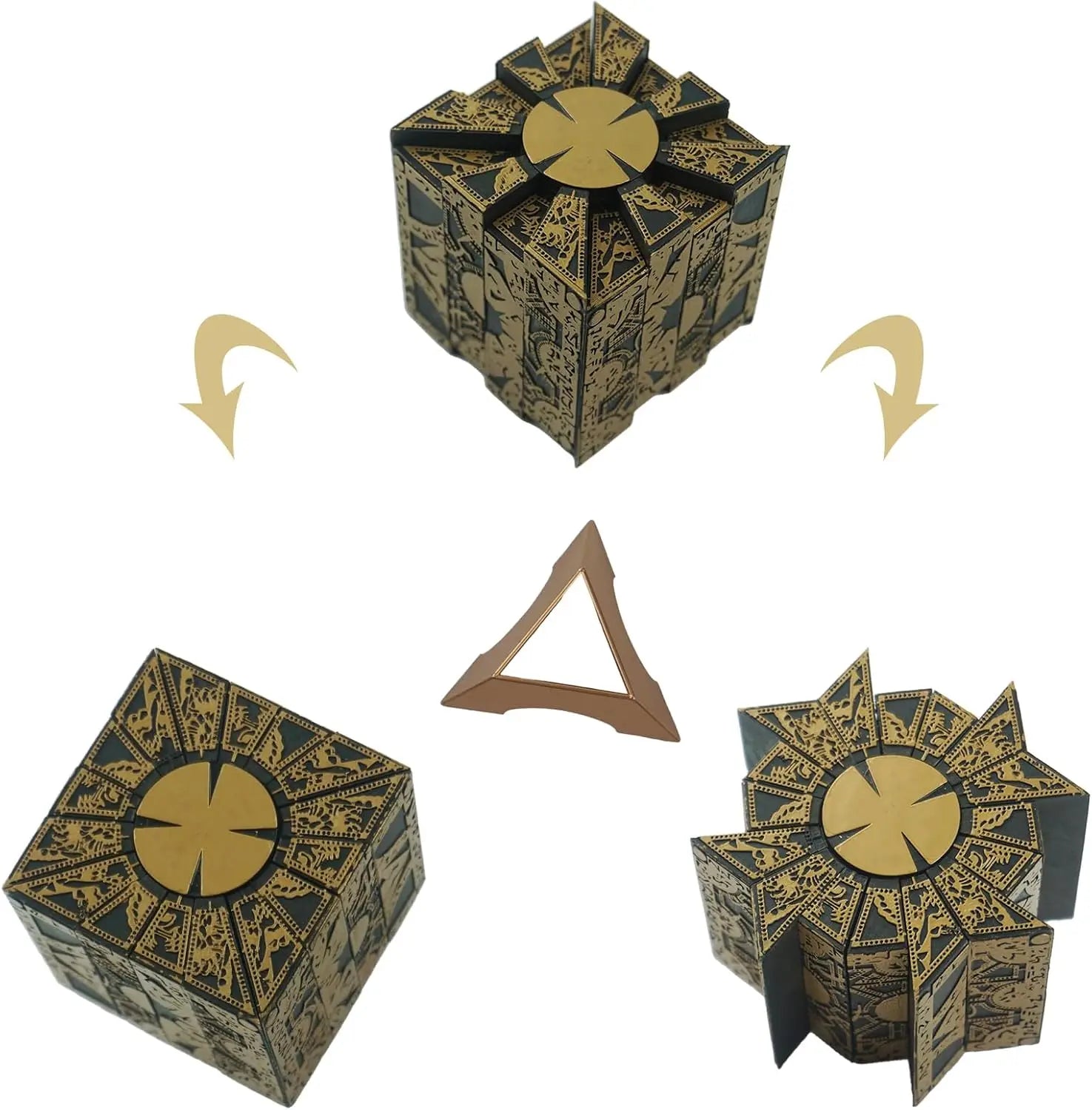 Hellraiser Puzzle Box, Lament Configuration, Halloween Cenobites Pinhead Cosplay Movies Props