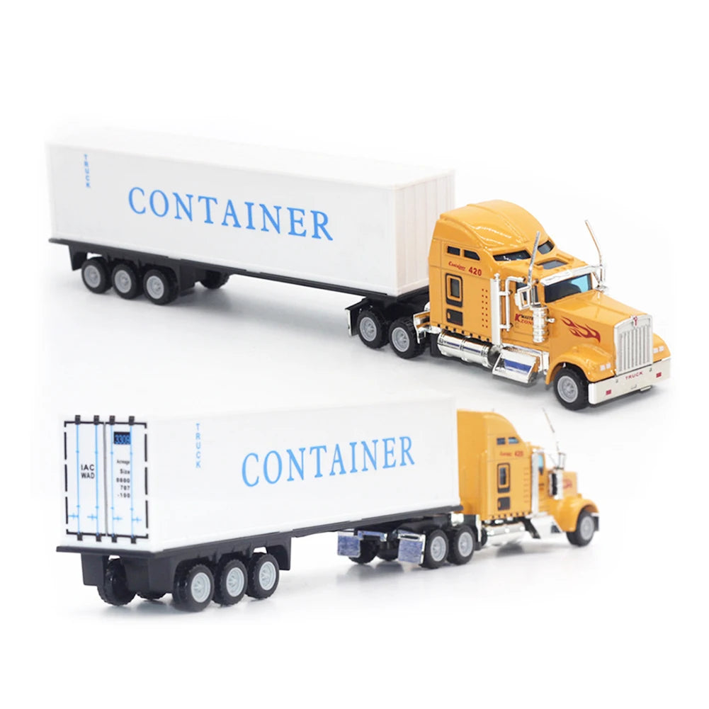 1:50 Large Diecast Alloy Truck Car Model Toys Simulation Oil Truck Tank Container Pull Back Transport Vehicle Model Toy For Kids