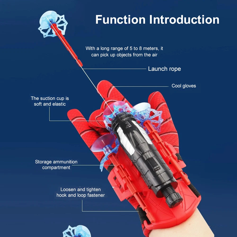 Spider Silk Launcher SpiderMans Cosplay Prop Party Comic Con Children Boys Girls Toys Cartoon Anime New Kids Birthday Cute Gifts