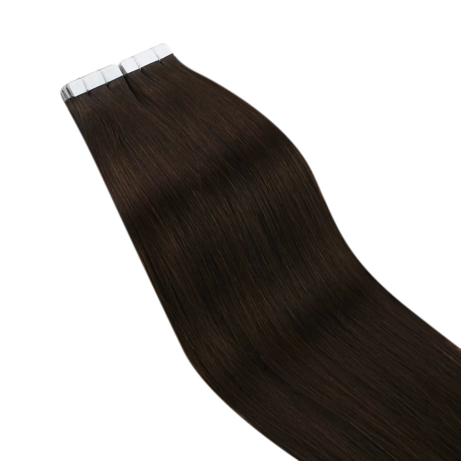 Ugeat Human Hair Tape in Extensions Brown Hair Extensions Real Human Hair Dark Brown Remy Hair Invisible Double Sided