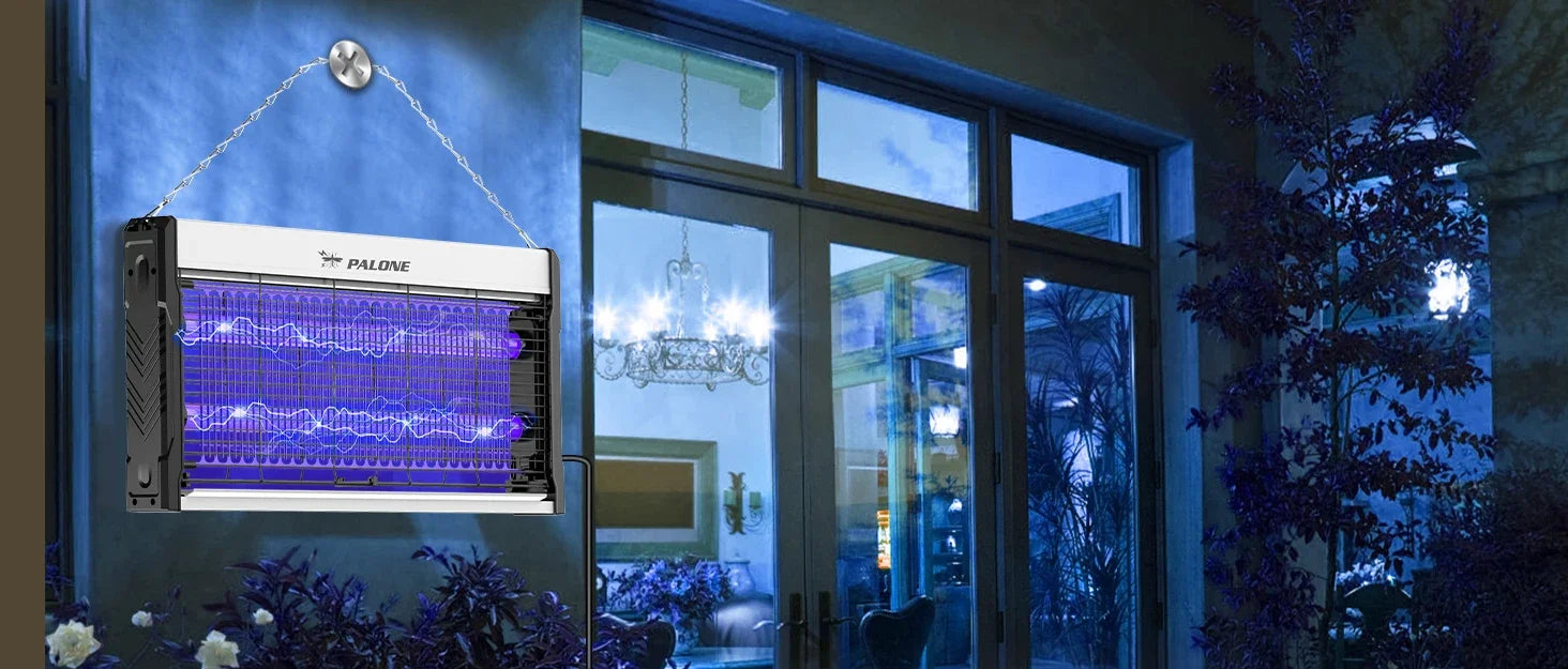 Electric Bug Zapper 3200V Mosquito Zapper Killer Indoor Insect Killer with Hanging Chain Removable Collection Tray Bug Zapper