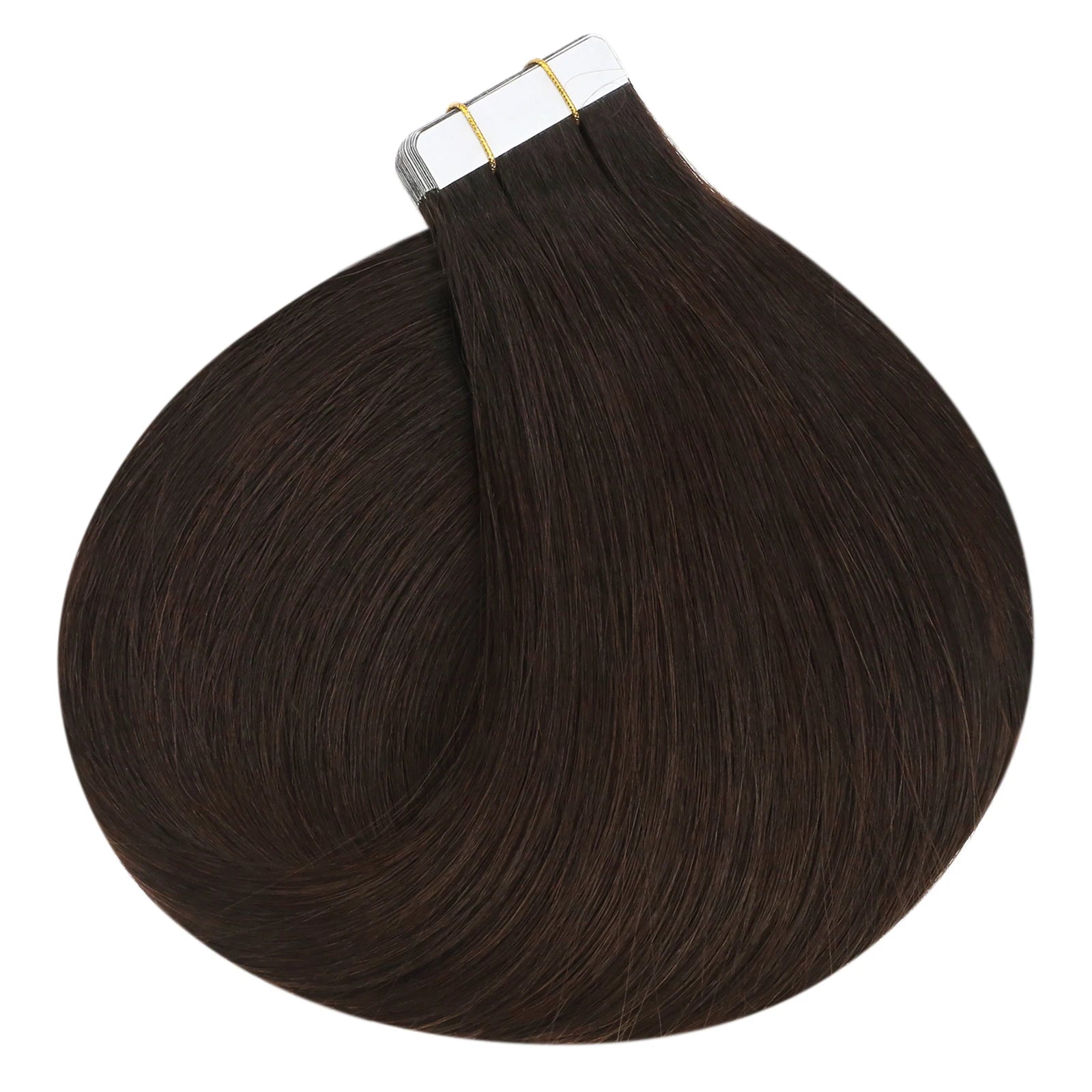 Ugeat Human Hair Tape in Extensions Brown Hair Extensions Real Human Hair Dark Brown Remy Hair Invisible Double Sided