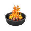 SucceBuy Fire Pit Ring Thick Fire Pit Insert Heavy Duty Carbon Steel Liner DIY Campfire Ring above or In-Ground for Outdoor