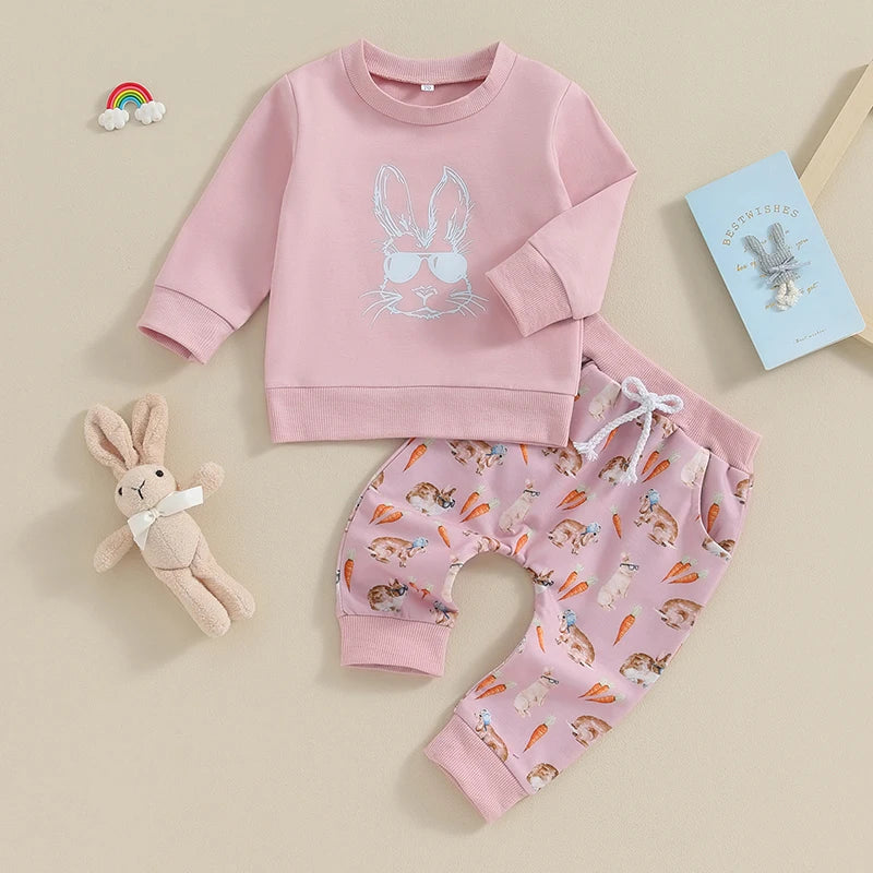 Baby Girls Easter Dress Set Pink Floral Print Sleeveless Dress with Matching Headband and Bloomers