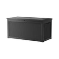 320 Gallon Lockable Resin Deck Box, Waterproof & UV-Resistant Outdoor Storage Box for Outdoor Cushion Storage, Customized
