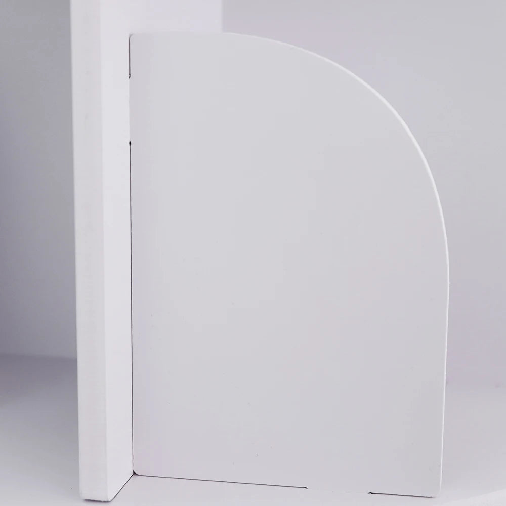 2/4-Tier Wooden Rotatable Bookshelf - 360°Display Floor Standing Storage Rack, White Multifunctional Bookshelf Organizer