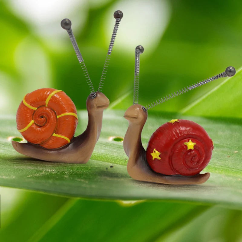 4pcs, Mini Snail Sculpture Bonsai Decorations，Garden Home Decoration Resin Crafts, Outside Decor, Outdoor Decor,Yard Art Ornamen