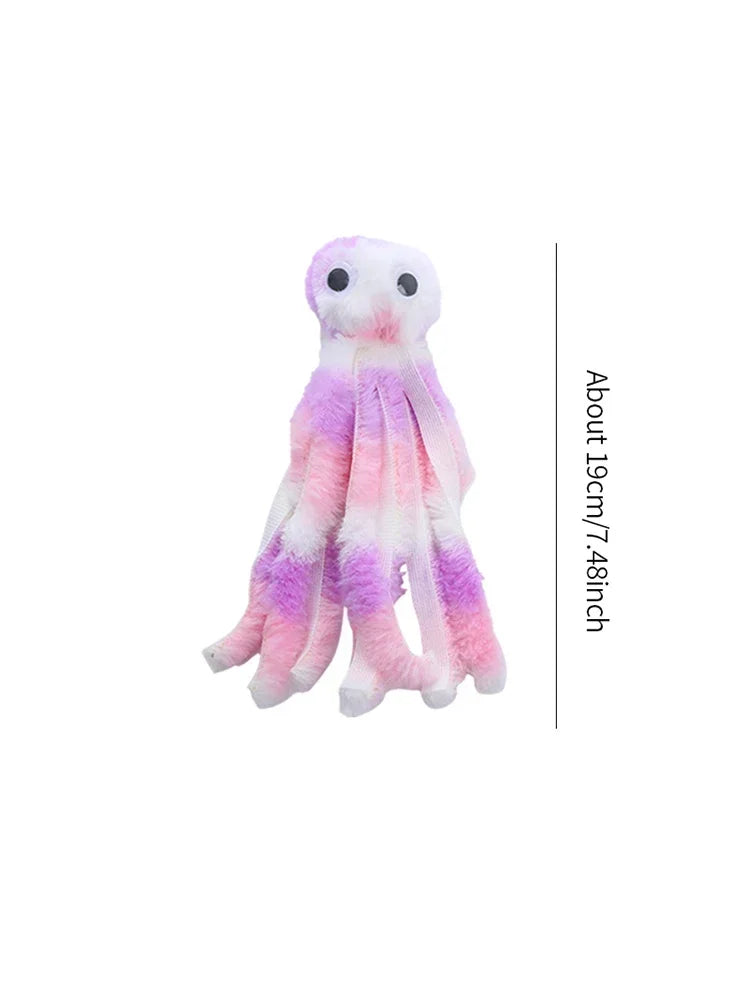 Pet Plush Toy Cat Catnip Octopus Shape Toy Bite Resistant Interactive Pet Cat Plaything Dog Teeth Cleaning Chew Toy Pet Supplies