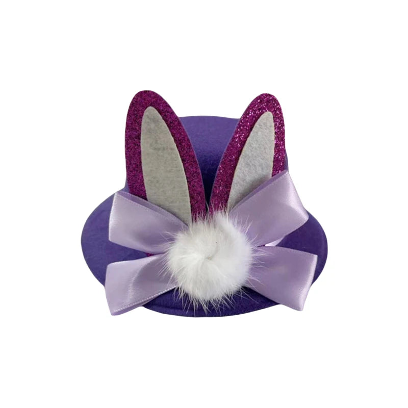 Easter Bunny Ears Headband with Top Hat for Adults and Kids Perfect for Holiday Parties Carnivals and Cosplay Events - Fun