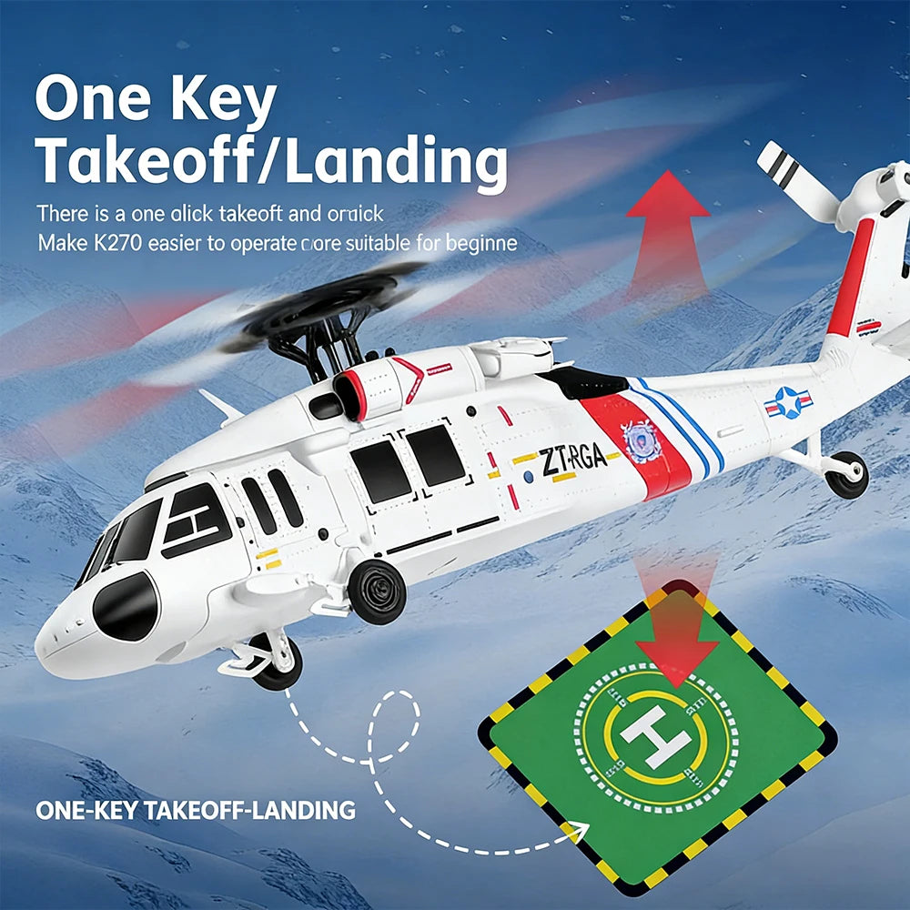 Hot Sale WLtoys K270 RC Helicopter 2.4G 4CH Brushless 6-Axis Gyro Optical Flow Altitude Hold RTF Drone Toy for Kids Boy 2026 New