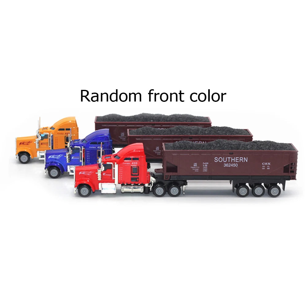 1:50 Large Diecast Alloy Truck Car Model Toys Simulation Oil Truck Tank Container Pull Back Transport Vehicle Model Toy For Kids