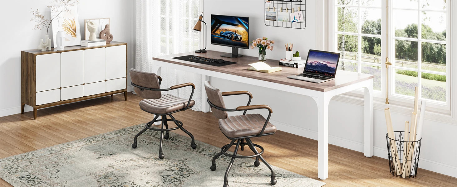 78.7 Inches Extra Long Computer Desk 2 Person Desk, Double Long Desk, Workstaion for Home Office