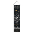 Spsychedelic Gothic Skull Tapestry Wall Hangings Trippy Black Evil Eye Skeleton Hand Tapestry for Bedroom Living Room Dorm Decor