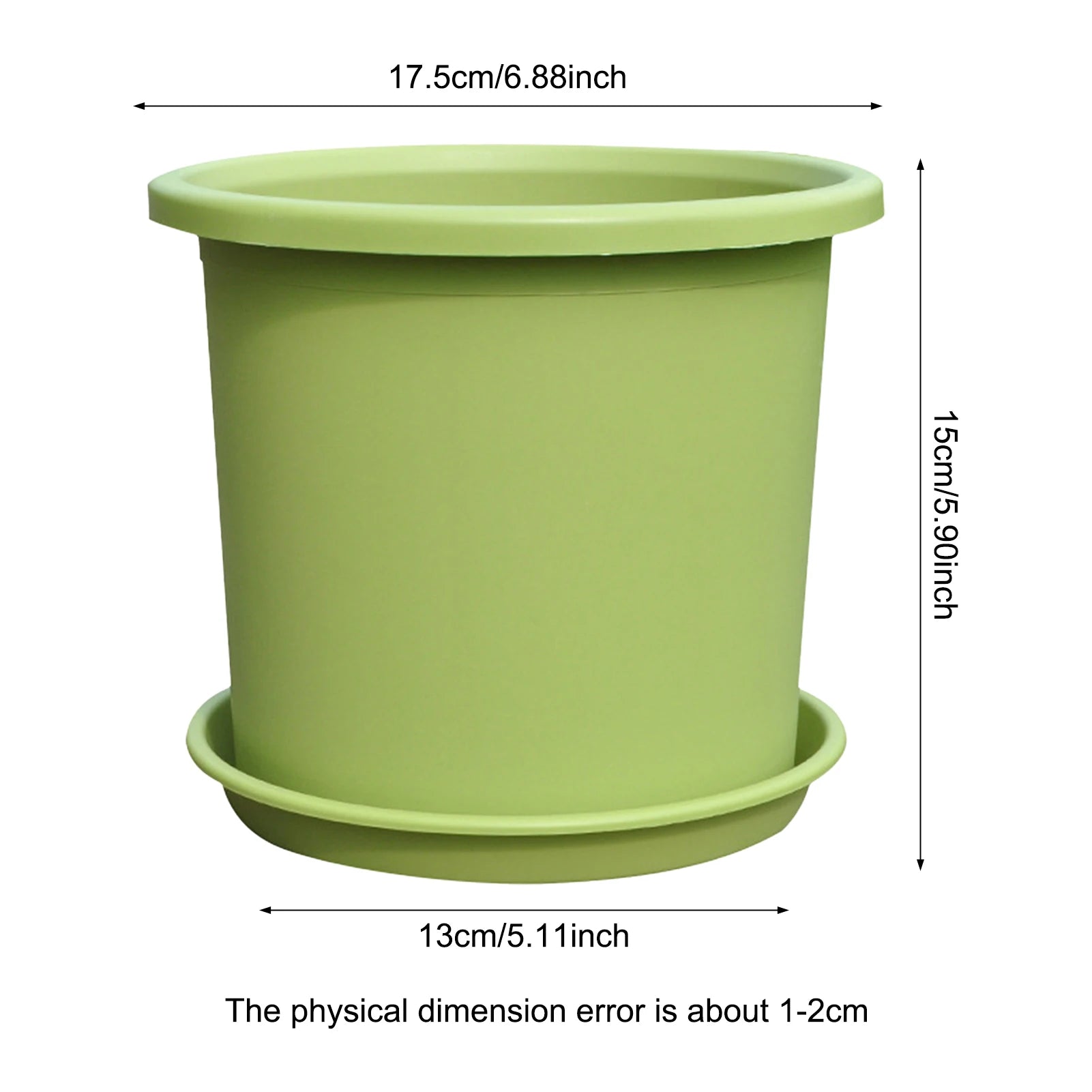 Thickened Resin Flowerpot With Tray Big Vase Rose Hydrangea Planting Pot Home Balcony Decoration Four Seasons Gardening Supplies