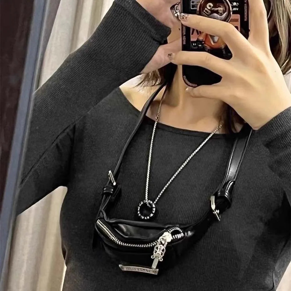New Fashion Personalized Wrist Bag Y2K Style Coin Purse Spicy Girl Style Premium Niche Design Wrist Bag, Waist Bag for Woman