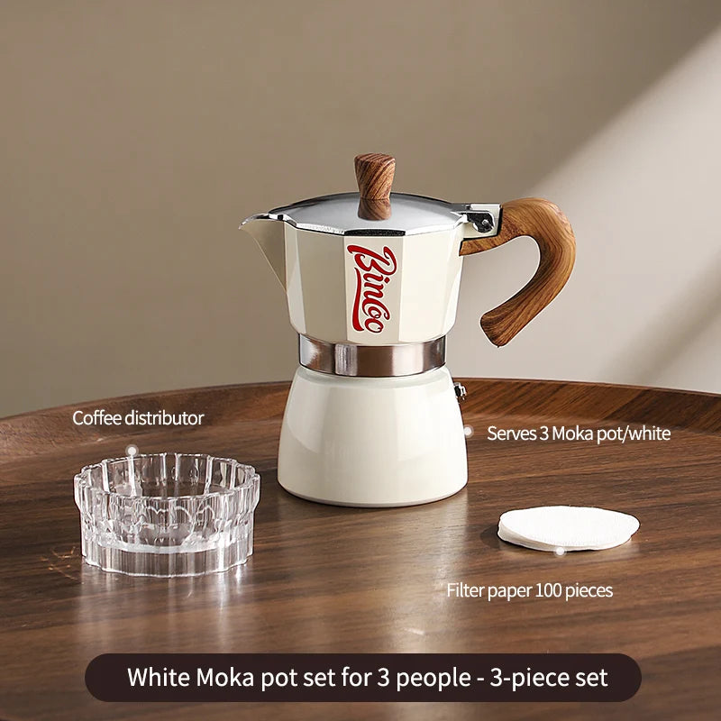Bincoo Mocha Moka Coffee Pot Aluminum Espresso Maker Italian Coffee Professional Home Barista Accessories Coffee Tools 300ml