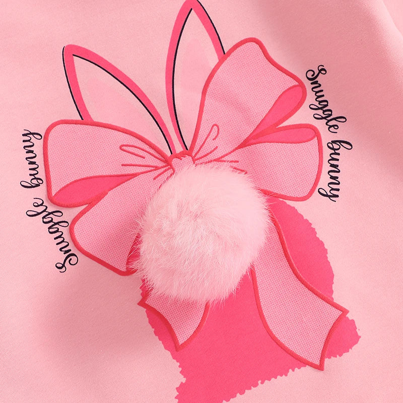 Adorable Toddler Easter Bunny Jumpsuit with Matching Headband - Long Sleeve O Neck Romper for Baby Girls