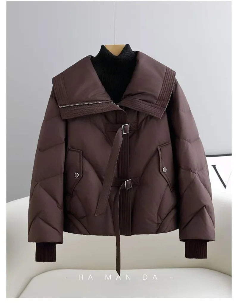2025 Fashion  Winter New Down Cotton Jacket Women's Cotton-Padded Thicken Warm Parkas Short Coat Female Casual Ladies Overwear