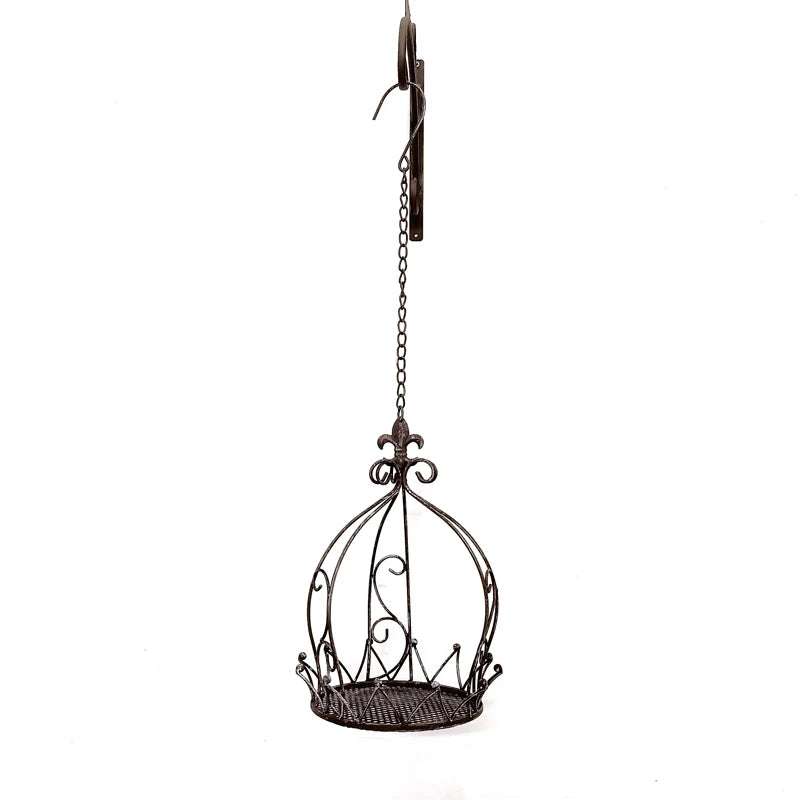 European style iron hanging basket indoor balcony hanging hanging basket outdoor garden courtyard succulent flower pot rack
