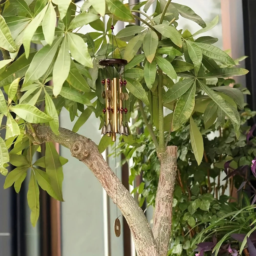 Metal Wind Chime Tubes Bells Good Luck Church Bell Outdoor Garden Home Garden Decor Hanging Wind Chime Decor