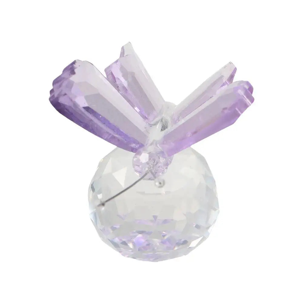 Creative White Crystal Crystal Butterfly Cute Handmade Miniature Figurines Glass Art Vivid Butterfly Ornament Home Decoration