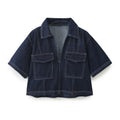 Summer New Women's Fashion Temperament Casual Versatile V-neck Short Denim Shirt Double Breasted Denim Skirt Suits Outfits