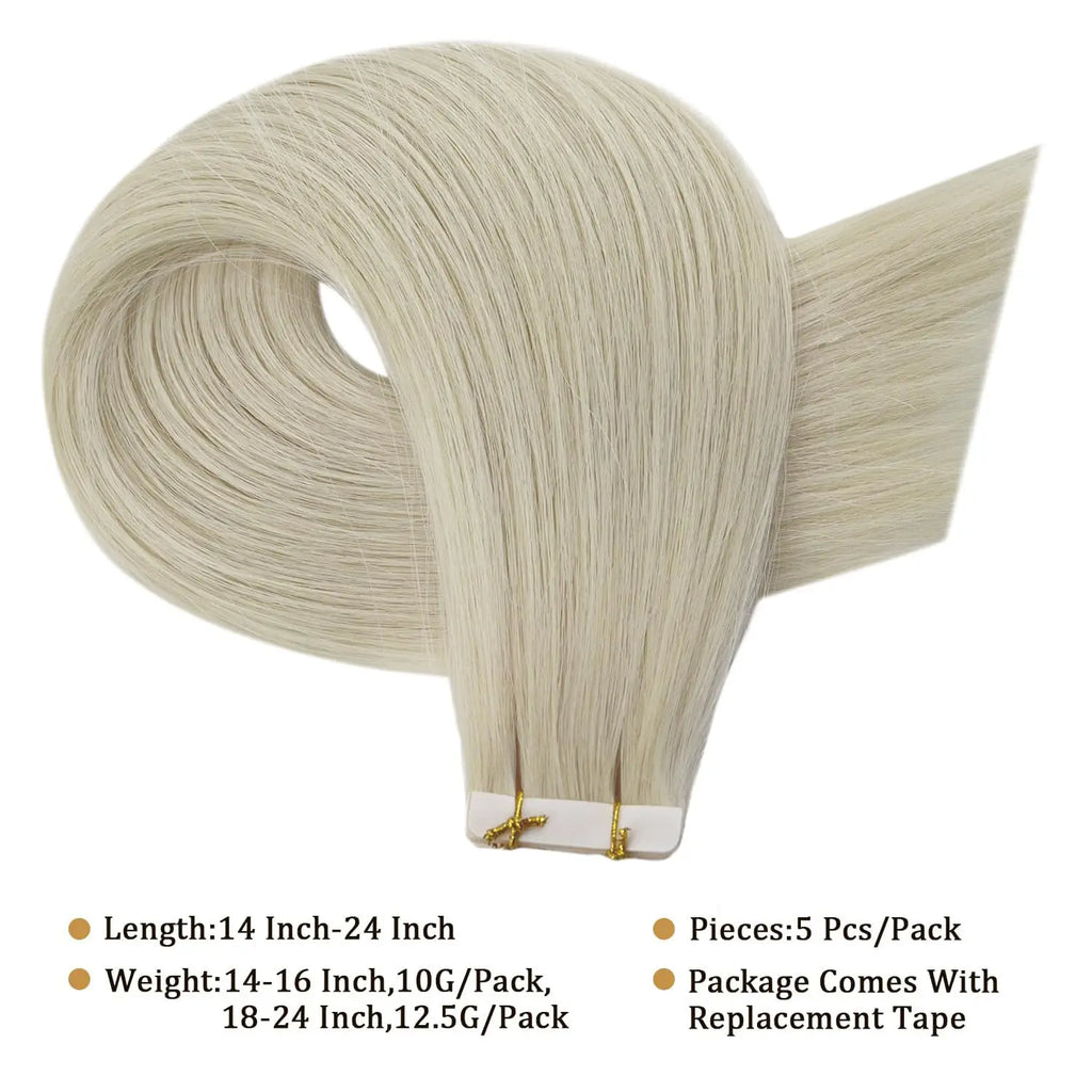 Full Shine Hair Injection Tape ins Hair Extension Human Hair Seamless Tape in Human Hair Extensions Invisible Hair Extensions