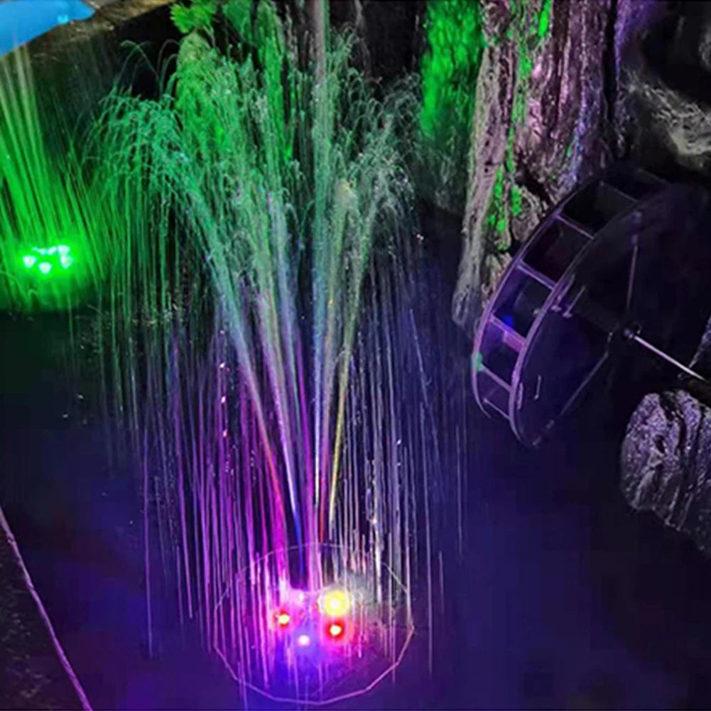 Solar Floating Fountain Bird Baths Water Fountain Outdoor Solar Panel Water Pump Pool Pond Floating Decoration Garden Waterfall