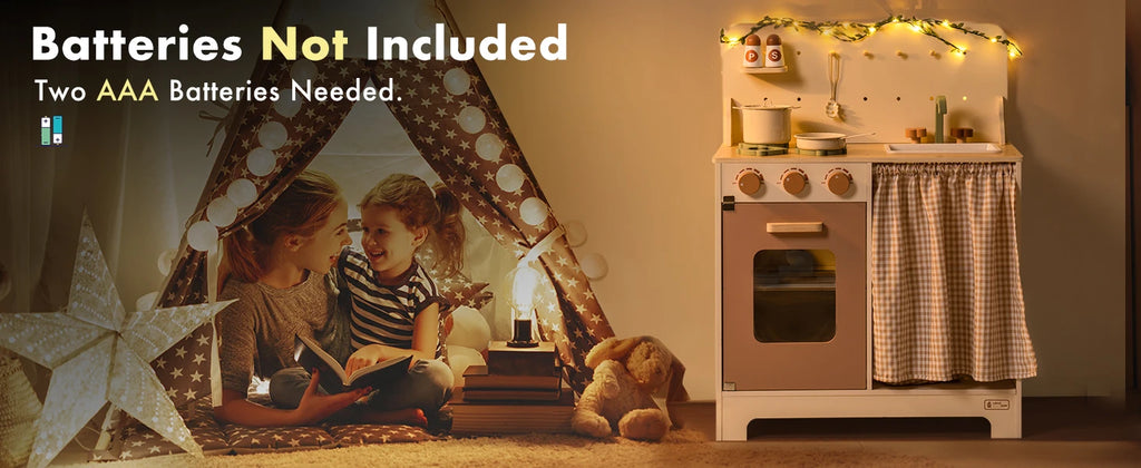 ROBOTIME ROBUD Play Kitchen Wooden Pretend Play Refrigerator Accessories Set for Boys Girls Children Ages 3+