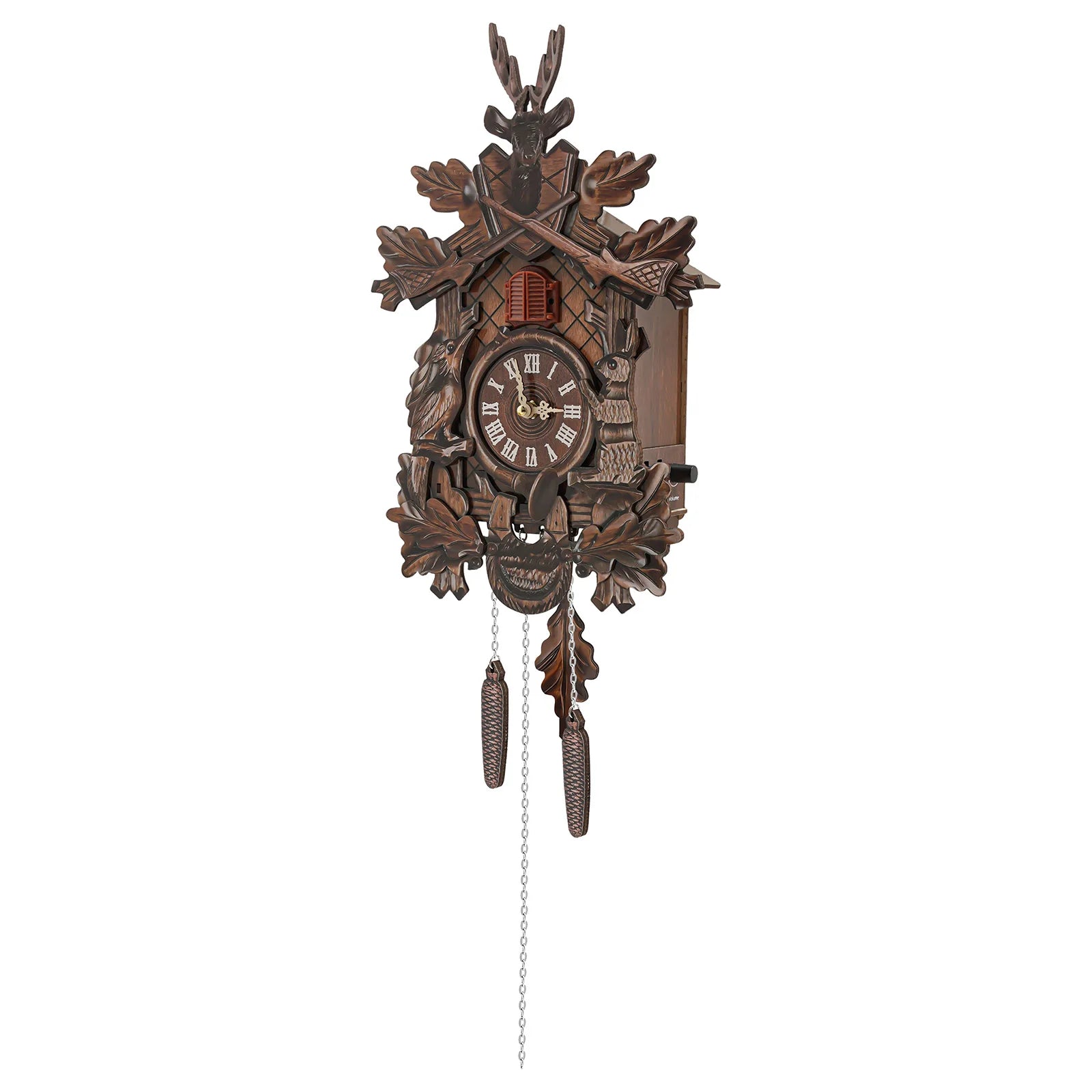 Forest Nordic Style Retro Cuckoo Wall Clock Wall Clock Cuckoo Wall Clock Wooden Hanging Wall Clock Bird Clock tea room parlor