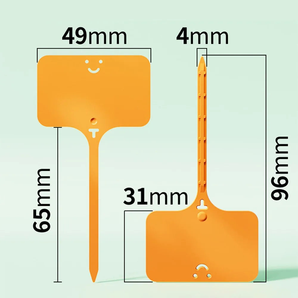 100Pcs T-type Sign Tags Garden Plant Labels Colorful Garden Decoration Name Tag Plastic Waterproof Plastic Marker Tags