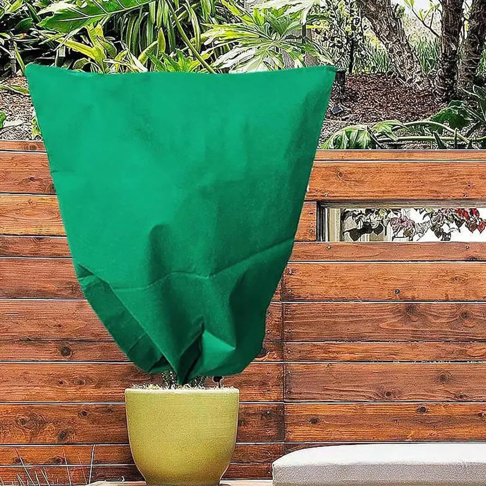 Plant Covers Freeze Protection Covers Frost Cloth Plant Anti-Freeze Shrub Protection Bag with Zipper Drawstring Frost Blankets